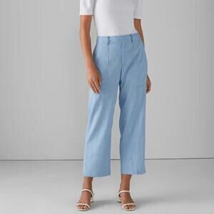 Club Monaco Hadarahh Linen Blend Pants Blue Size 8